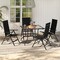Costway 1/2/4 PCS Patio Folding Chair Outdoor Chairs with Padded Seat, Adjustable Backrest Black